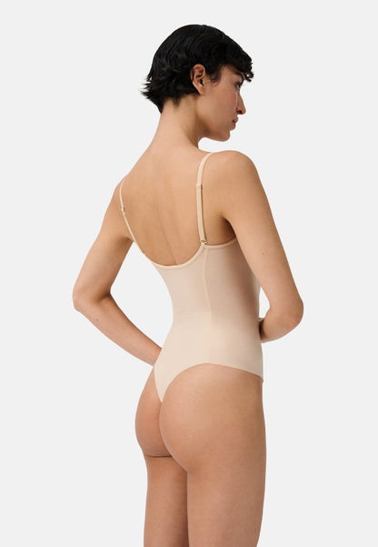 All Mesh String Body V-Neck
