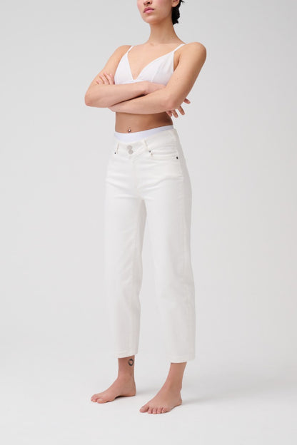 Cropped High Rise Denim