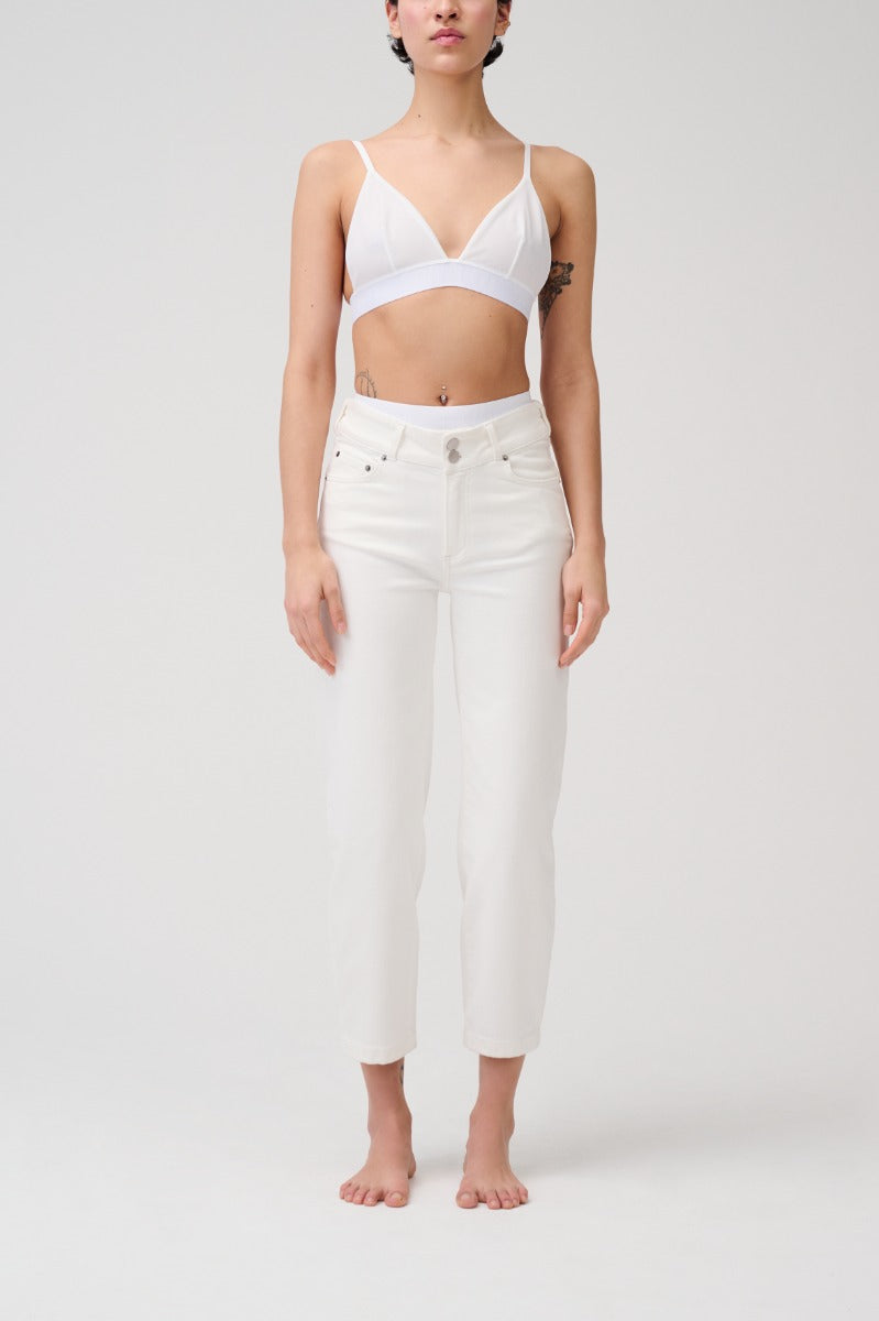 Cropped High Rise Denim
