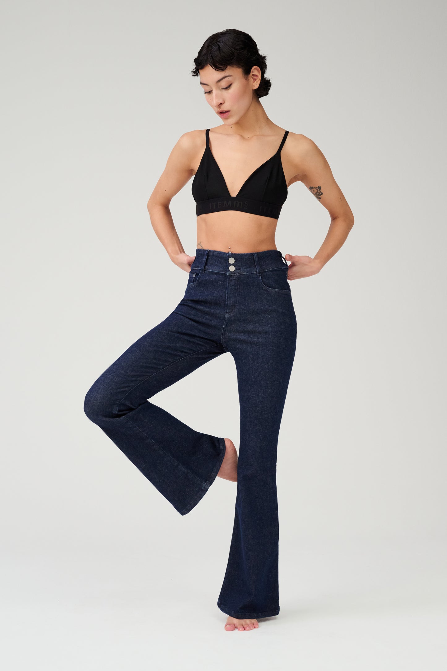 Flared High Rise Denim