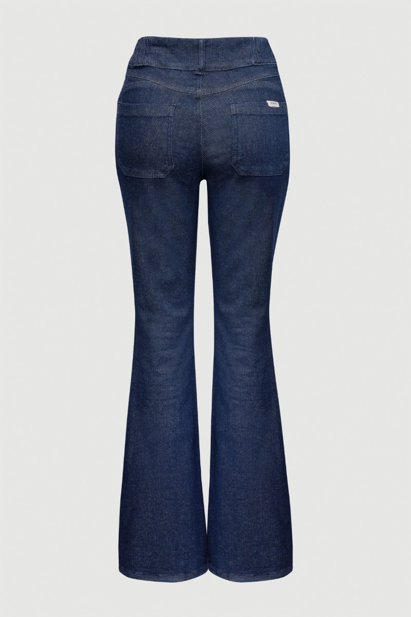 Flared High Rise Denim